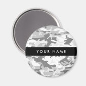 Winter Snow Gray Camouflage Ihr Name personalisier Magnet (Vorderseite/Rückseite)