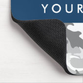 Winter Snow Gray Camouflage Ihr Name personalisier Mousepad (Ecke)