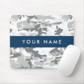 Winter Snow Gray Camouflage Ihr Name personalisier Mousepad (Mit Mouse)