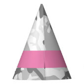 Winter Snow Gray Camouflage Ihr Name personalisier Partyhütchen (Rückseite)