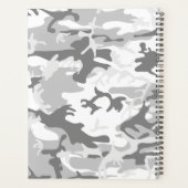 Winter Snow Gray Camouflage Ihr Name personalisier Planer (Rückseite)