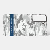 Winter Snow Gray Camouflage Ihr Name personalisier Samsung Galaxy Hülle (Rückseite (Horizontal))