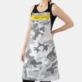 Winter Snow Gray Camouflage Ihr Name personalisier Schürze (InSitu)