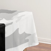 Winter Snow Gray Camouflage Ihr Name personalisier Tischdecke (Beispiel)