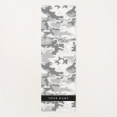 Winter Snow Gray Camouflage Ihr Name personalisier Yogamatte (Vorderseite)