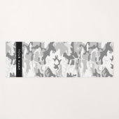 Winter Snow Gray Camouflage Ihr Name personalisier Yogamatte (Vorderseite (Horizontal))
