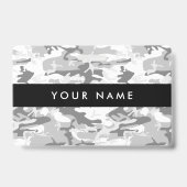 Winter Snow Gray Camouflage, Militär, Armee Ausweis (Rückseite)