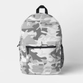 Winter Snow Gray Camouflage, Militär, Armee Bedruckter Rucksack (Vorderseite)