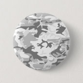 Winter Snow Gray Camouflage, Militär, Armee Button (Vorderseite)