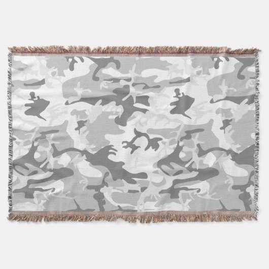 Winter Snow Gray Camouflage, Militär, Armee Decke (Vorderseite)