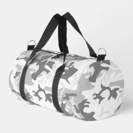 Winter Snow Gray Camouflage, Militär, Armee Duffle Bag