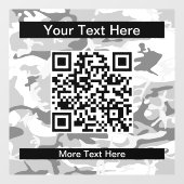 Winter Snow Gray Camouflage, Militär, Armee Fensteraufkleber (Blatt)