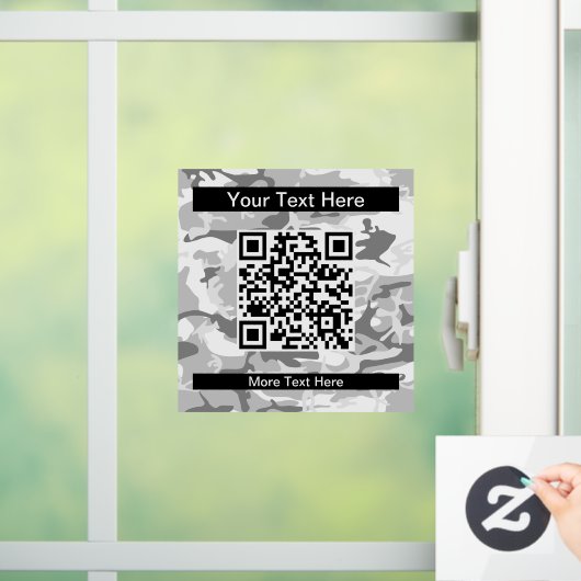 Winter Snow Gray Camouflage, Militär, Armee Fensteraufkleber (Zuhause)