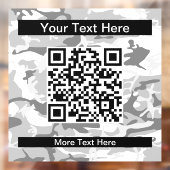 Winter Snow Gray Camouflage, Militär, Armee Fensteraufkleber (Blatt 2)