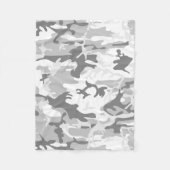 Winter Snow Gray Camouflage, Militär, Armee Fleecedecke (Vorderseite)