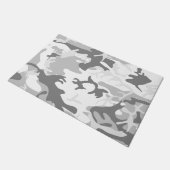 Winter Snow Gray Camouflage, Militär, Armee Fußmatte (Schrägansicht)