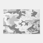 Winter Snow Gray Camouflage, Militär, Armee Fußmatte (Vorderseite)