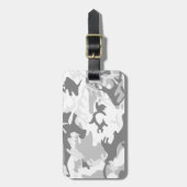 Winter Snow Gray Camouflage, Militär, Armee Gepäckanhänger (Vorderseite vertikal)