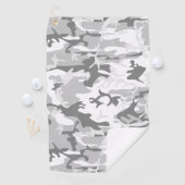 Winter Snow Gray Camouflage, Militär, Armee Golfhandtuch (Insitu)