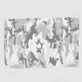 Winter Snow Gray Camouflage, Militär, Armee Golfhandtuch (Horizontal)