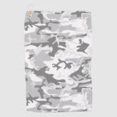Winter Snow Gray Camouflage, Militär, Armee Golfhandtuch (Vorderseite)