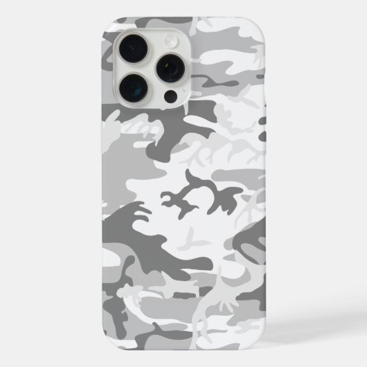 Winter Snow Gray Camouflage, Militär, Armee iPhone Hülle (Rückseite)
