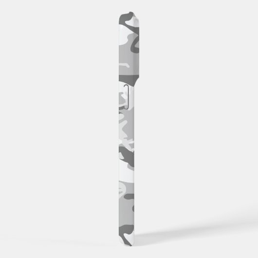 Winter Snow Gray Camouflage, Militär, Armee iPhone Hülle (Rechte Seite)