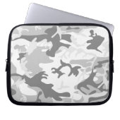 Winter Snow Gray Camouflage, Militär, Armee Laptopschutzhülle (Vorderseite)