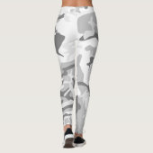 Winter Snow Gray Camouflage, Militär, Armee Leggings (Rückseite)