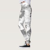 Winter Snow Gray Camouflage, Militär, Armee Leggings (Links)