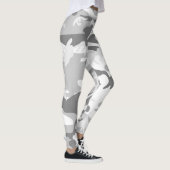 Winter Snow Gray Camouflage, Militär, Armee Leggings (Rechts)