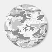 Winter Snow Gray Camouflage, Militär, Armee Magnet (Vorne)