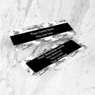 Winter Snow Gray Camouflage, Militär, Armee Mini Visitenkarte