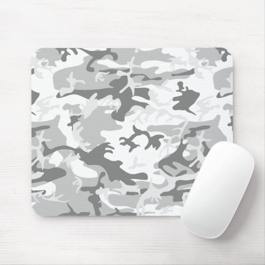 Winter Snow Gray Camouflage, Militär, Armee Mousepad (Mit Mouse)