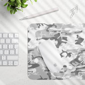Winter Snow Gray Camouflage, Militär, Armee Mousepad