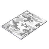 Winter Snow Gray Camouflage, Militär, Armee Notizblock (Linke Seite)