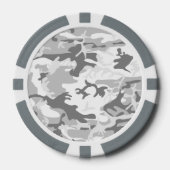 Winter Snow Gray Camouflage, Militär, Armee Pokerchips (Vorderseite)