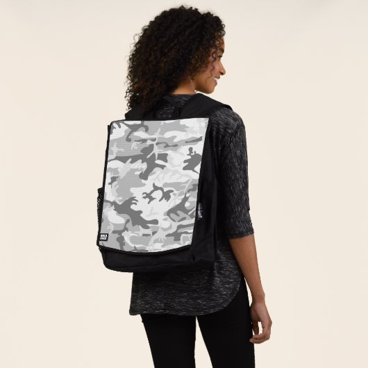 Winter Snow Gray Camouflage, Militär, Armee Rucksack (Ausgewaschen)