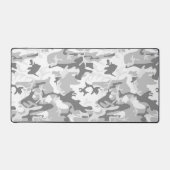 Winter Snow Gray Camouflage, Militär, Armee Schreibtischunterlage (Vorderseite)