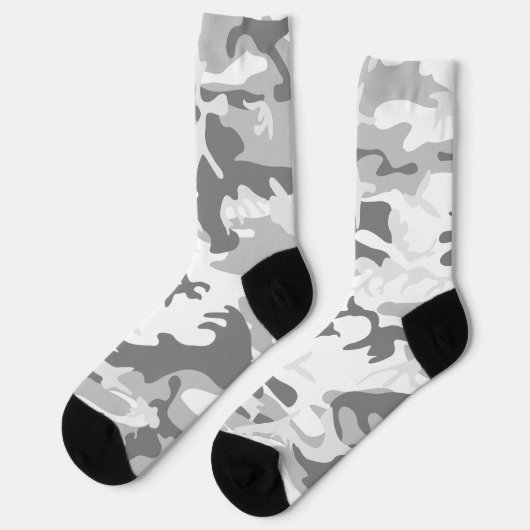 Winter Snow Gray Camouflage, Militär, Armee Socken (Linkes Detail)