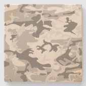 Winter Snow Gray Camouflage, Militär, Armee Steinuntersetzer (Vorderseite)