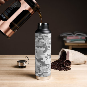 Winter Snow Gray Camouflage, Militär, Armee Trinkflasche