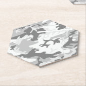Winter Snow Gray Camouflage, Militär, Armee Untersetzer (angewinkelt)