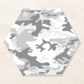 Winter Snow Gray Camouflage, Militär, Armee Untersetzer (Vorderseite)