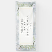 Winter Snow Greenery Brautparty Willkommen Banner (Vertikal)