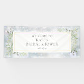 Winter Snow Greenery Brautparty Willkommen Banner (Horizontal)
