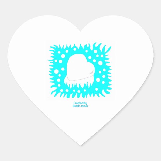 Winter Snow Heart Heart Sticker (Vorderseite)