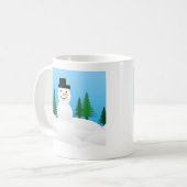 Winter Snow Holiday Tree Party Destiny Celebration Kaffeetasse (Vorderseite Links)