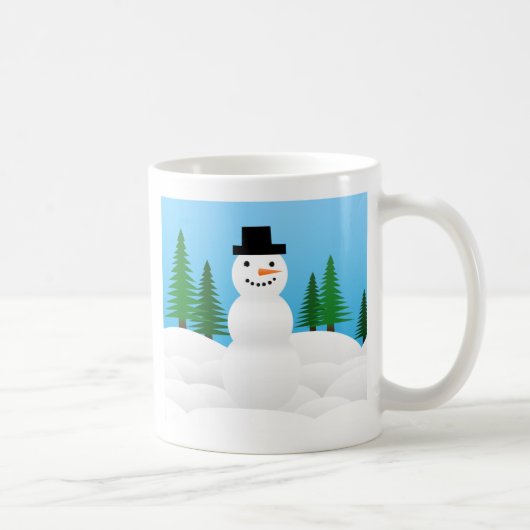 Winter Snow Holiday Tree Party Destiny Celebration Kaffeetasse (Rechts)