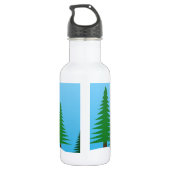 Winter Snow Holiday Tree Party Destiny Celebration Trinkflasche (Rückseite)